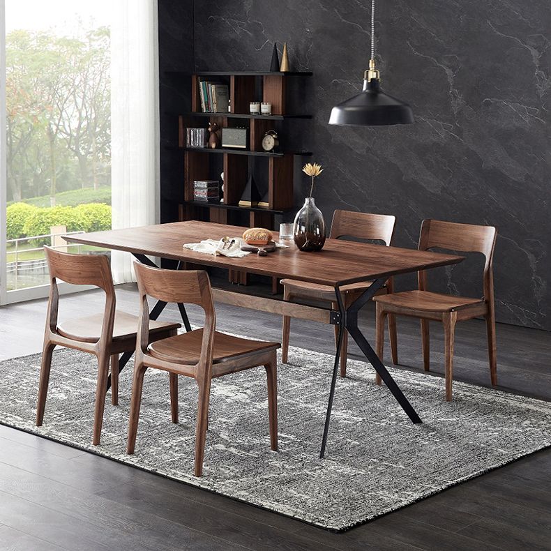 Industrial Style Solid Wood Dining Table Rectangle Table with Black Frame for Home Use Clearhalo ' dining_table' 'Dining Tables & Seating' 'Dining Tables' 'furn' 'furn_dining_table' 'Furniture' 'furniture_dining_table' 'Kitchen & Dining Furniture' 'kitchen&dining_furn' 'kitchen' 'kitchen_dining_table' 1200x1200_905218f6-e47c-4912-ad13-e3c845daf07b