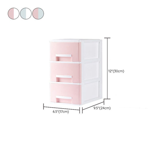 Archivo de plástico o archivador de plástico de archivos laterales contemporáneos con cajones