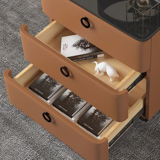 3 - Schublade zeitgenössischer Akzenttisch Nachttest antikes Finish -Bett Nachttisch