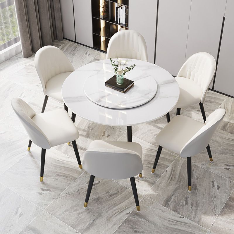 1/4/7 Pcs Metal Modern Dining Room Set with Round Table and Steel Legs Dining Set Clearhalo 'Dining Room Sets' 'Dining Tables & Seating' 'dining_room_set' 'furn' 'furn_dining_room_set' 'Furniture' 'furniture_dining_room_set' 'Kitchen & Dining Furniture' 'kitchen&dining_furn' 'kitchen' 1200x1200_905463e1-7427-4eca-a96e-39094c2e0328
