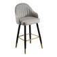 Scandinavian Armed Reception Stool Matte Finish Leather Barstool Clearhalo 'Bar Furniture' 'Bar Stools' 'bar_stools' 'furn' 'furn_bar_stools' 'Furniture' 'furniture_bar_stools' 'Kitchen & Dining Furniture' 1200x1200_9059917b-f8a0-4a4b-9e24-53849bc2e18a