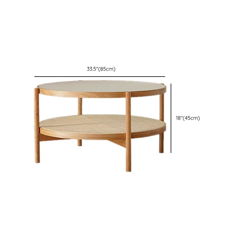 Tropical Cocktail Table Storage Round Glass Coffee Cocktail Table Clearhalo 'Coffee & Accent Tables' 'Coffee Tables' 'coffee_tables' 'furn' 'furn_coffee_tables' 'Furniture' 'Living Room Furniture' 1200x1200_905a6156-9b40-4f7f-80a0-d37567daea02