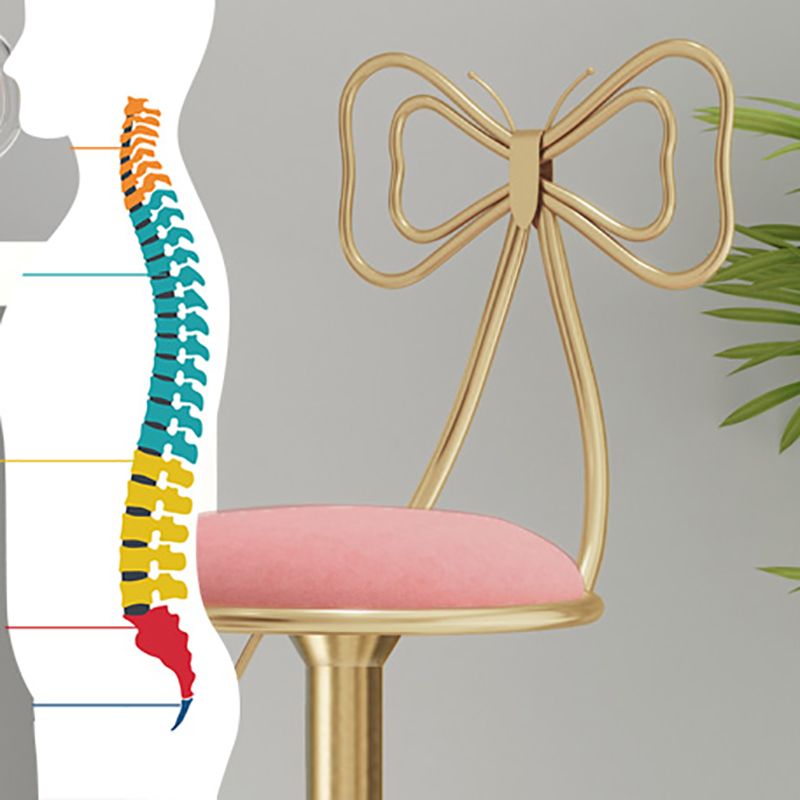 Glam Style Bar-stool with Adjustable Height Swivel Footrest Barstools for Counter Bar Clearhalo 'Bar Furniture' 'Bar Stools' 'bar_stools' 'furn' 'furn_bar_stools' 'furniture_bar_stools' 'Kitchen & Dining Furniture' 'kitchen&dining_furn' 'kitchen' 'kitchen_furn' Furniture' 1200x1200_905a94db-7e29-44b5-b7f8-7f19b5ce96a0