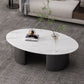 Glam 15.7" H Oval Slate Coffee Table Iron 2 Legs Cocktail Table Clearhalo 'Coffee & Accent Tables' 'Coffee Tables' 'coffee_tables' 'furn' 'furn_coffee_tables' 'Furniture' 'Living Room Furniture' 1200x1200_905b8bc8-7266-49be-a3e2-f0e69dbb7e96