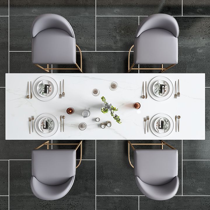 Modern Rectangle Bar Table Set 1/5 Pcs White Faux Marble Bar Table Set Clearhalo 'Bar Furniture' 'furn' 'furn_home_bar_bar_sets' 'Furniture' 'Home Bars & Bar Sets' 'home_bar_bar_sets' 'Kitchen & Dining Furniture' 1200x1200_905c350c-76b7-4094-958e-6933360c715d