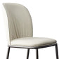 Modern Restaurant Leather Chair Matte Finish Solid Back Dining Chair