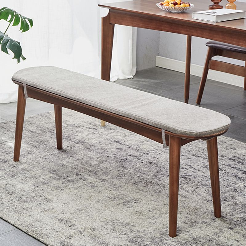 11.8" Wide Modern Seating Bench Solid Wood Oval Bench with Legs Clearhalo 'Benches' 'Chairs & Seating' 'furn' 'furn_benches' 'Furniture' 'Living Room Furniture' 1200x1200_905d38ca-62d0-4c1a-b929-861b5a6b1a2c