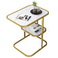 Modern Metal C Side Table Rectangular Top Side Table with Shelf Clearhalo 'Coffee & Accent Tables' 'End & Side Tables' 'end_side_tables' 'furn' 'furn_end_side_tables' 'Furniture' 'Living Room Furniture' 1200x1200_905db9cd-e928-48da-b837-5ee7327e72da