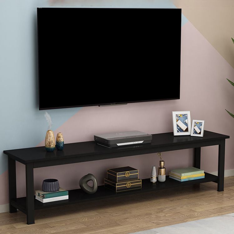 Scandinavian Engineered Wood Media Console with Shelves Matte Finish TV Media Stand Clearhalo 'furn' 'furn_tv_stands_entertainment_centers' 'Furniture' 'Living Room Furniture' 'TV Stands & Entertainment Centers' 'TV Stands & Media Storage Furniture' 'tv_stands_entertainment_centers' 1200x1200_90633104-28ca-4296-96dc-587edf19d7c0