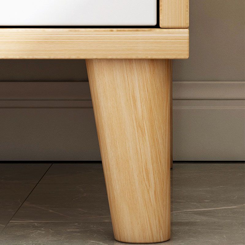 Server da pranzo in legno bianco in stile moderno con cassetti e porte