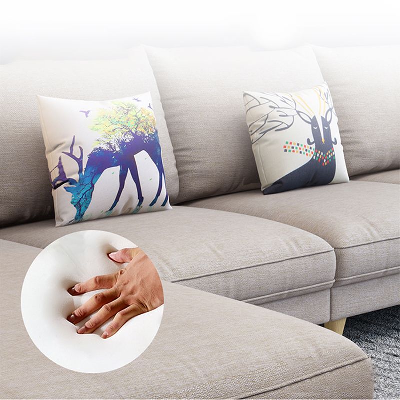 34.6"High Pillow Top Arm Sectional Contemporary Cushion Back for Living Room Clearhalo 'furn' 'furn_sectionals' 'Furniture' 'furniture_sectionals' 'kitchen' 'kitchen_sectionals' 'Living Room Furniture' 'Sectionals' 1200x1200_9067f261-bc65-44bc-864f-19b2871c40ed