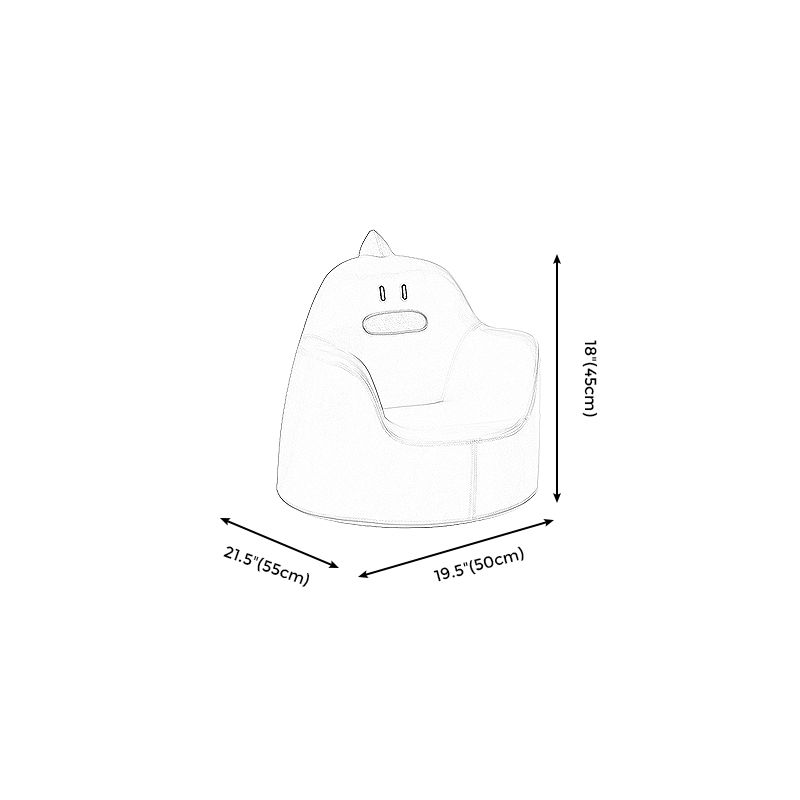 PU Arms Included Barrel Accent Chair with Fixed Back, Flared Arms for Living Room