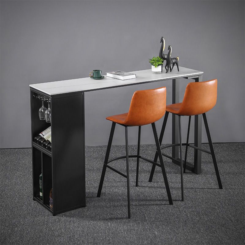 Industrial Style Bar Table Stone Top 42-inch Height Pub Table for Dining Room Clearhalo 'Bar Furniture' 'Bar Tables' 'bar_tables' 'furn' 'furn_bar_tables' 'Furniture' 'furniture_bar_tables' 'Kitchen & Dining Furniture' 1200x1200_90685319-b325-44e9-bc24-eab3508c444b