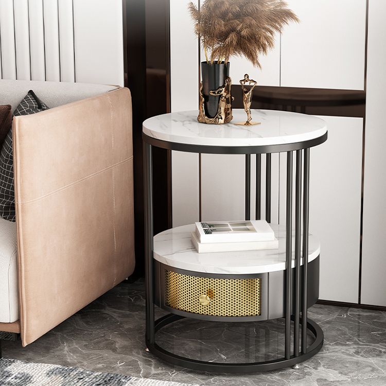 Zeitgenössischer Schieferobertisch mit Schublade