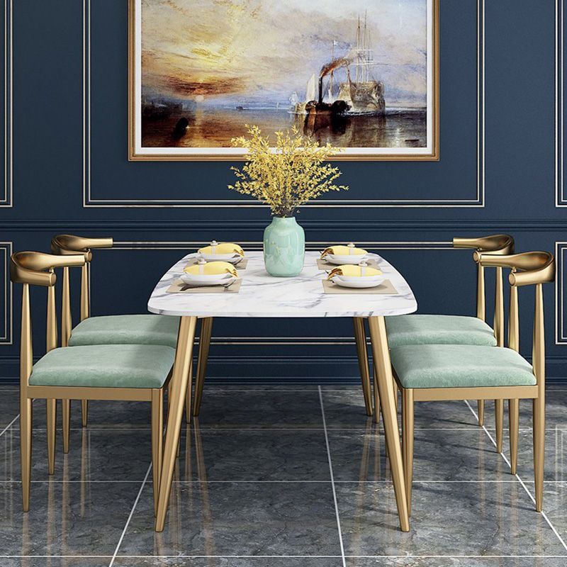 Set da pranzo nordico 1/3/4/5 pezzi Tavolo da pranzo rettangolare in pietra per sala da pranzo
