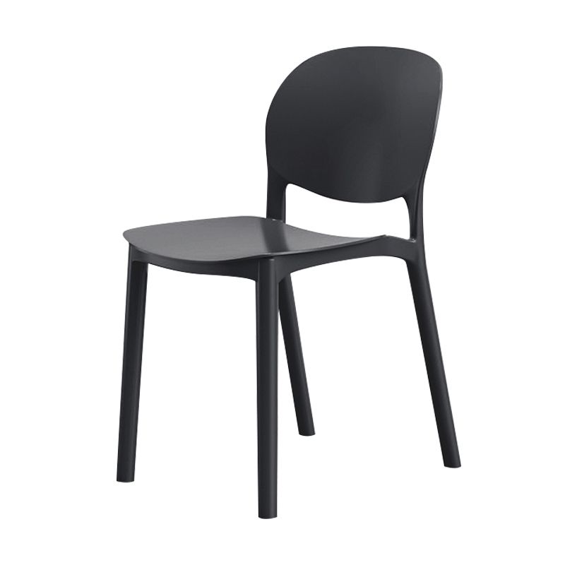 Nordic Backrest Stackable Chair with Acrylic Legs for Dining Room