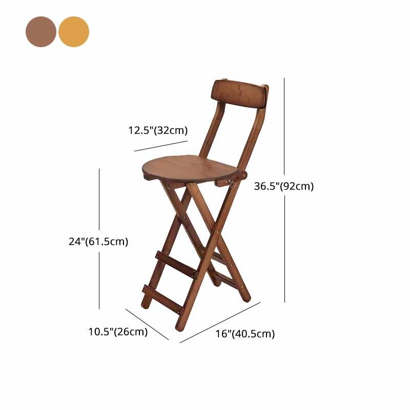 Nordic Style Armless Wood Backrest Barstools Folding Counter Stools, 1 Piece Clearhalo 'Bar Furniture' 'Bar Stools' 'bar_stools' 'furn' 'furn_bar_stools' 'furniture_bar_stools' 'Kitchen & Dining Furniture' 'kitchen&dining_furn' 'kitchen' 'kitchen_furn' Furniture' 1200x1200_906af40b-09f5-406f-9e01-796fc5794c44