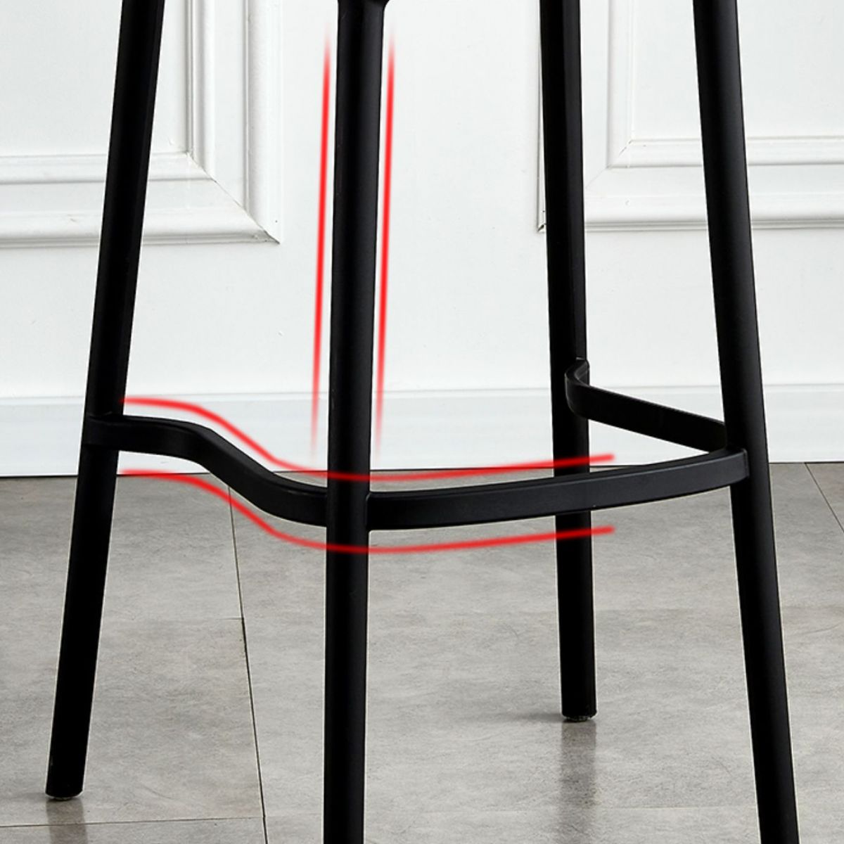 Tabouret de bar empilable tabouret de comptoir en plastique pour le salon