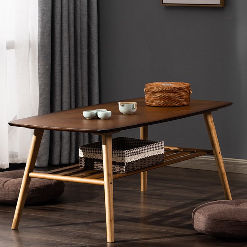 Contemporary Coffee Table 4 Legs Wooden Cocktail Table with Storage Clearhalo 'Coffee & Accent Tables' 'Coffee Tables' 'coffee_tables' 'furn' 'furn_coffee_tables' 'Furniture' 'Living Room Furniture' 1200x1200_906bb70a-2f5b-41dd-be40-a136f708fd4d