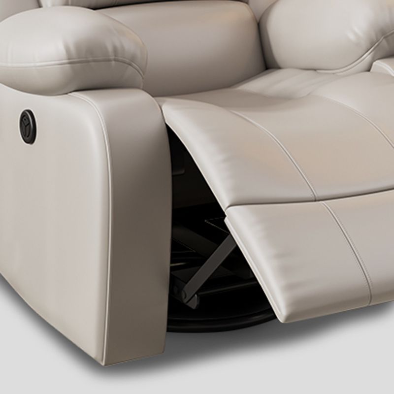 Metal Frame Standard Recliner Faux Leather Recliner Chair with Lumbar Clearhalo 'Chairs & Seating' 'furn' 'furn_recliners' 'Furniture' 'Living Room Furniture' 'Recliners' 1200x1200_906cfd0f-2faa-4585-ac74-8ee3b90c4e6b