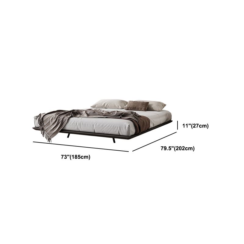 84.65 inch Wide Contemporary Platform Bed Frame Solid Wood Bed