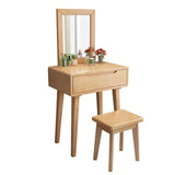 Tavolo da trucco in legno massiccio contemporaneo sgabello da vanità con cassetti