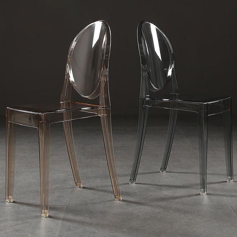 Chaise de salle à manger ouverte moderne en acrylique pour salle à manger pour salle à manger