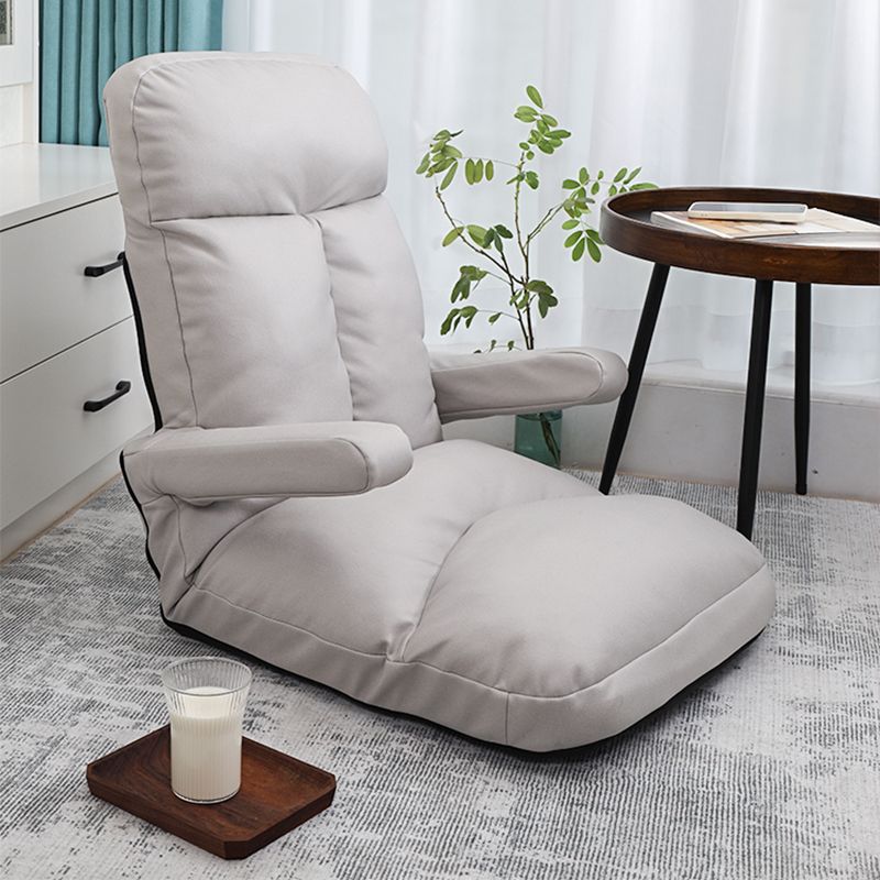 Faux Leather/Linen Chair 20.8 "L x 21.6"W x 25.9"H Convertible Chair Clearhalo 'Accent Chairs' 'accent_chairs' 'Chairs & Seating' 'furn' 'furn_accent_chairs' 'Furniture' 'furniture_accent_chairs' 'Living Room Furniture' 1200x1200_90707cbb-29af-4cef-a5c8-82ebdbd6080d