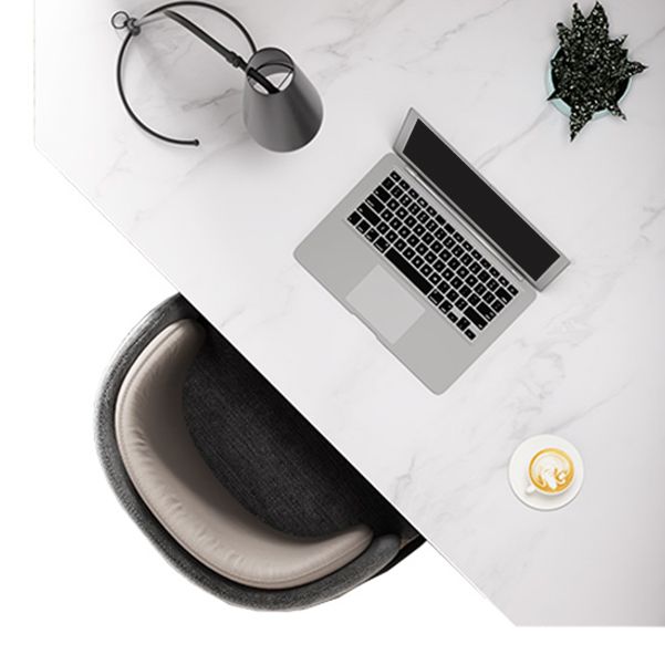 Corner Desk Modern Style SLATE Top Black Metal Legs for Bedroom Clearhalo 'furn' 'furn_office_desk' 'Furniture' 'furniture_office_desk' 'Office Desks' 'Office Furniture' 'office_desk' 1200x1200_90722197-7ef1-4088-8102-beaa81a95363