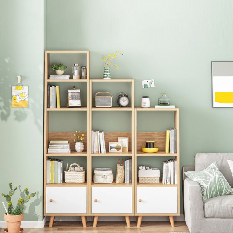 Wood Bookshelf Scandinavian Style Bookcase for Home Office and Study Room Clearhalo 'Bookcases' 'furn' 'furn_bookcases' 'Furniture' 'furniture_bookcases' 'Office Furniture' 1200x1200_9074b11f-8dae-4435-a297-e364e41a33e3