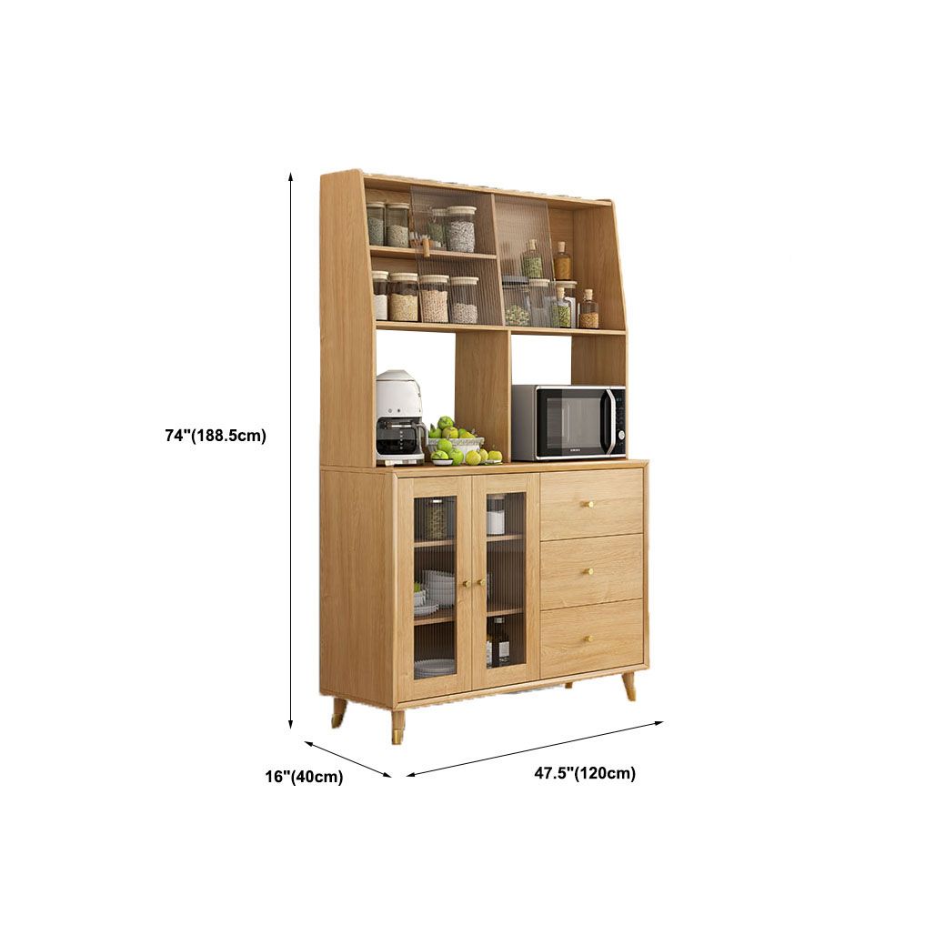 Color natural apare de lado de madera maciza con puerta y cajón