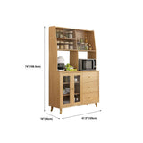 Color natural apare de lado de madera maciza con puerta y cajón