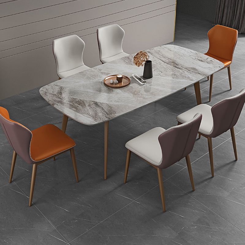 1/2/5/7 Pieces Luxury Dining Set Rectangle Dining Table Set with Leather Chairs Clearhalo 'Dining Room Sets' 'Dining Tables & Seating' 'dining_room_set' 'furn' 'furn_dining_room_set' 'Furniture' 'furniture_dining_room_set' 'Kitchen & Dining Furniture' 'kitchen&dining_furn' 'kitchen' 1200x1200_907693f8-085f-41a9-b461-623f8ca29299