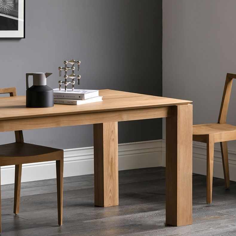 Solid Wood Contemporary Rectangular Table Wood Top Table with 4 Legs Clearhalo ' dining_table' 'Dining Tables & Seating' 'Dining Tables' 'furn' 'furn_dining_table' 'Furniture' 'furniture_dining_table' 'Kitchen & Dining Furniture' 'kitchen&dining_furn' 'kitchen' 'kitchen_dining_table' 1200x1200_9078bf67-2029-4290-9d43-5d63d750b4c6