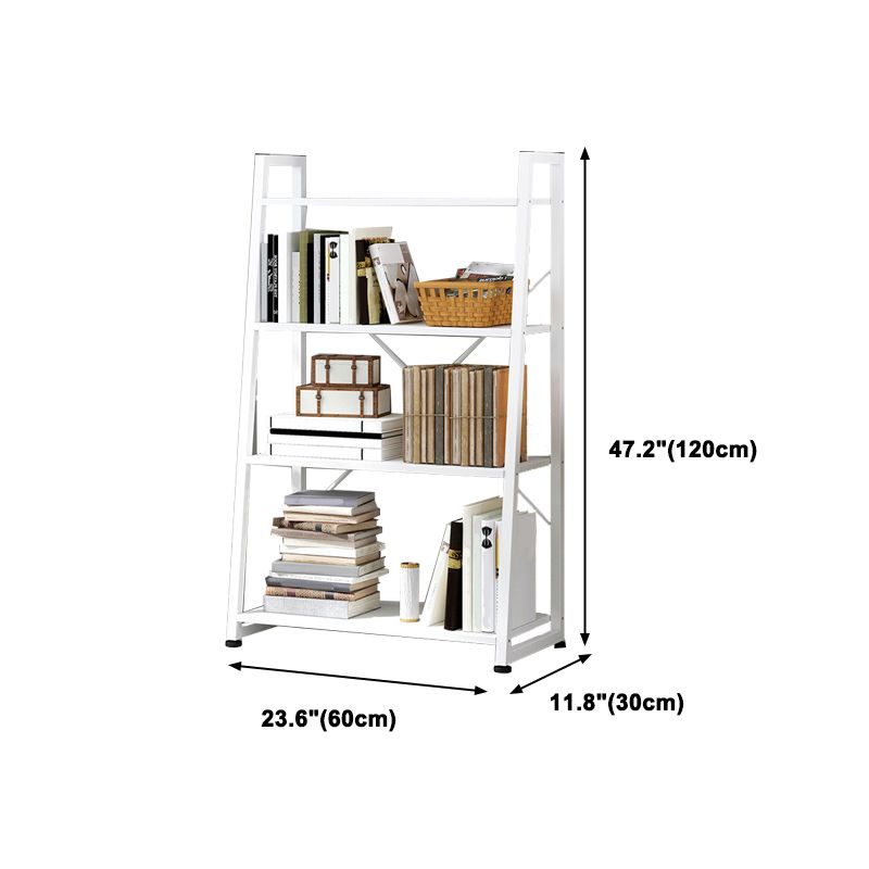 Modern Style Bookcase Metal Frame Open Back Bookshelf for Home Office