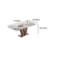 Nordic Glam Rectangle Sintered Stone Table Set 1/2/5/6 Pieces Dining Set Clearhalo 'Dining Room Sets' 'Dining Tables & Seating' 'dining_room_set' 'furn' 'furn_dining_room_set' 'Furniture' 'Kitchen & Dining Furniture' 1200x1200_907a0a9a-19fb-4079-b46e-142f4e1a44e4