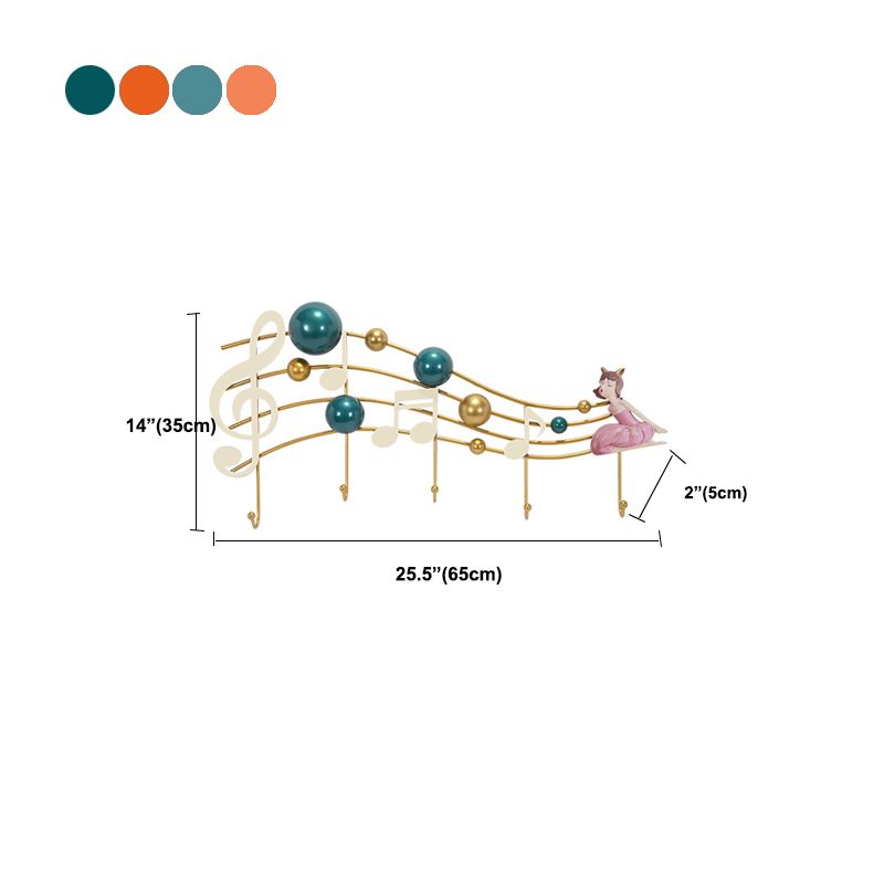 Glam Metal Hanger Courted Wall con ganchos de la colgilla del árbol del salón