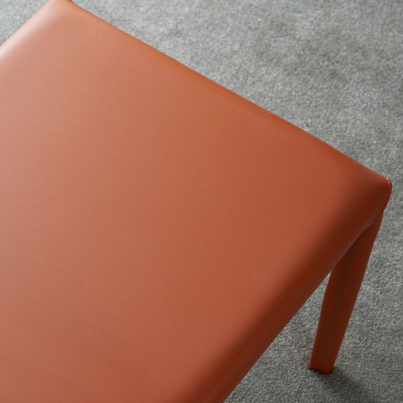 Faux Leather Contemporary Dining Room Chairs Matte Finish Solid Back Dining Arm Chairs Clearhalo ' kitchen&dining_furn' 'Dining Chairs' 'Dining Tables & Seating' 'dining_chair' 'furn' 'furn_dining_chair' 'Furniture' 'furniture_dining_chair' 'Kitchen & Dining Furniture' 'kitchen' 1200x1200_907d5abf-2c8b-49a9-8cec-b2e6bb2dcbc4