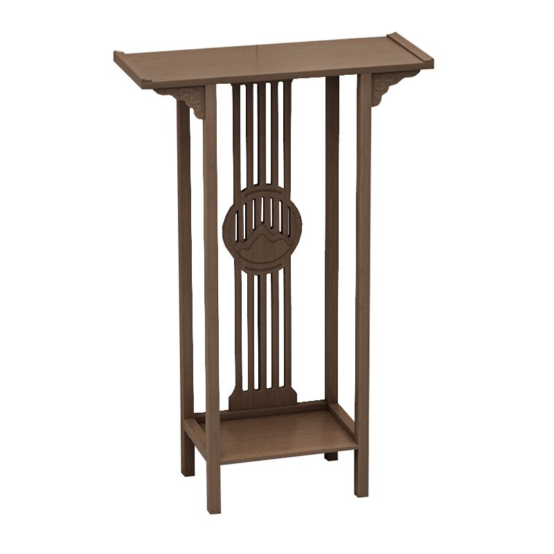 Rectangle Shape Contemporary Console Table Dark Brown Bamboo Console Sofa Table