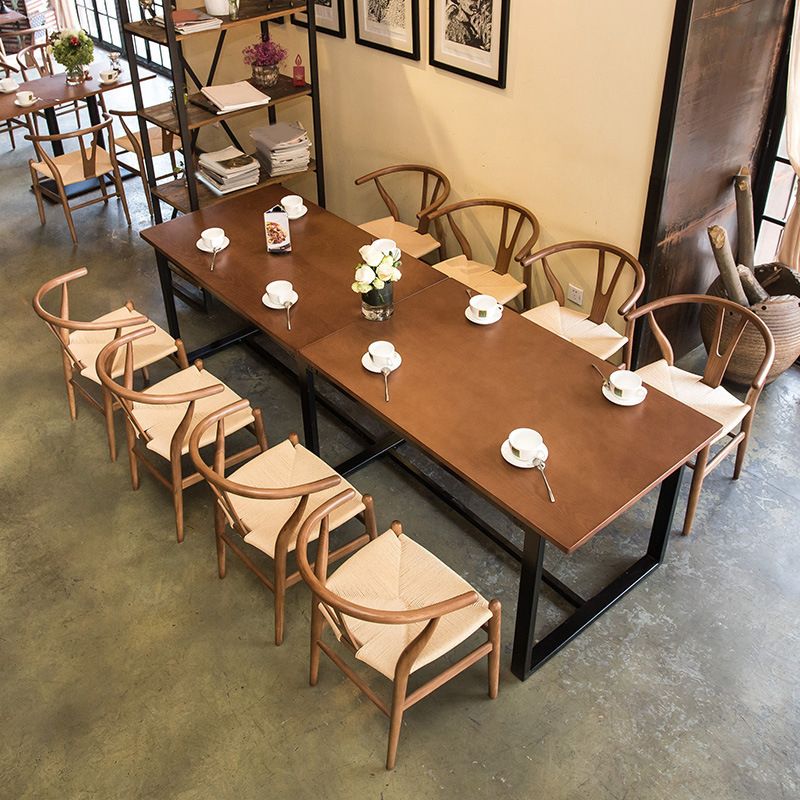 Traditionele stijl zijstoel houten eetkamerstoel voor keuken