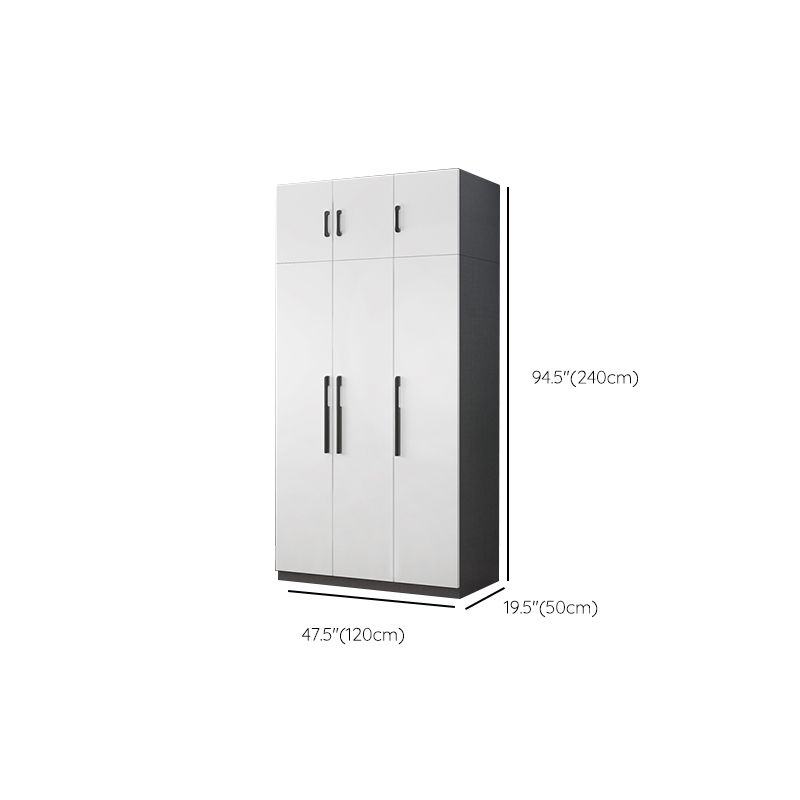 Moderne houten frame garderobe armoire vrijstaanbare garderobe met planken