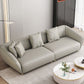 Glam Sloped Arm Sofa with Pillows Genuine Leather Sofa in Gray Clearhalo 'furn' 'furn_sectionals' 'Furniture' 'Living Room Furniture' 'Sectionals' 1200x1200_908076fe-7384-4cf6-a168-96bc6056afd1