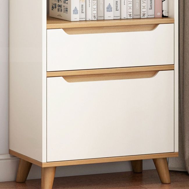 Open Back Bookcase Contemporary Engineer Wood Bookshelf for Home Office