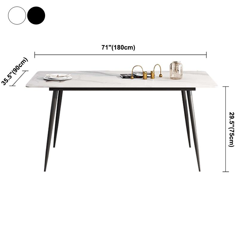 Rectangle Stone Home Furniture Industrial Style Dining Room Collection Clearhalo ' dining_table' 'Dining Tables & Seating' 'Dining Tables' 'furn' 'furn_dining_table' 'Furniture' 'furniture_dining_table' 'Kitchen & Dining Furniture' 'kitchen&dining_furn' 'kitchen' 'kitchen_dining_table' 1200x1200_90815d69-5382-4013-aed1-7e3d8e59f65a