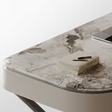 Zeitgenössischer Stone Office Desk 2 Schubladen 27,56 "W Writing Desk