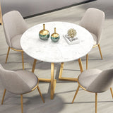 Scandinavian Style Fixed Dining¬†Room¬†Table¬†Set with 4 Legs Base Dining Furniture Clearhalo 'Dining Room Sets' 'Dining Tables & Seating' 'dining_room_set' 'furn' 'furn_dining_room_set' 'Furniture' 'furniture_dining_room_set' 'Kitchen & Dining Furniture' 'kitchen&dining_furn' 'kitchen' 1200x1200_90831ac4-1a43-490b-9e30-0f37ac312ec0