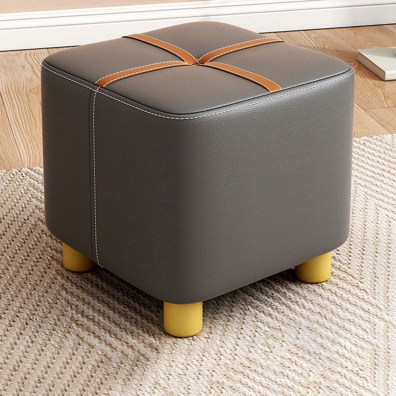Faux Leather Modern Standard Striped Suqare Cube for Drawing Room Clearhalo 'furn' 'furn_ottomans_poufs' 'Furniture' 'Living Room Furniture' 'Ottomans & Poufs' 'ottomans_poufs' 1200x1200_90865885-0ff9-4535-af4c-af083f64c670