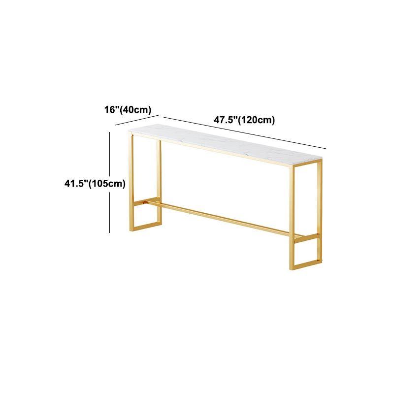 Tavolo da bar in stile glam tavolo da pub piedistallo oro per soggiorno