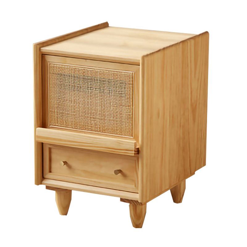 Modern Lower Shelf Nightstand Rattan Bedside Cabinet for Bedroom Clearhalo 'Bedroom Furniture' 'furn' 'furn_night_stand' 'Furniture' 'night_stand' 'Nightstands' 1200x1200_90876851-73f9-4b47-ae0e-14fac6d26b51