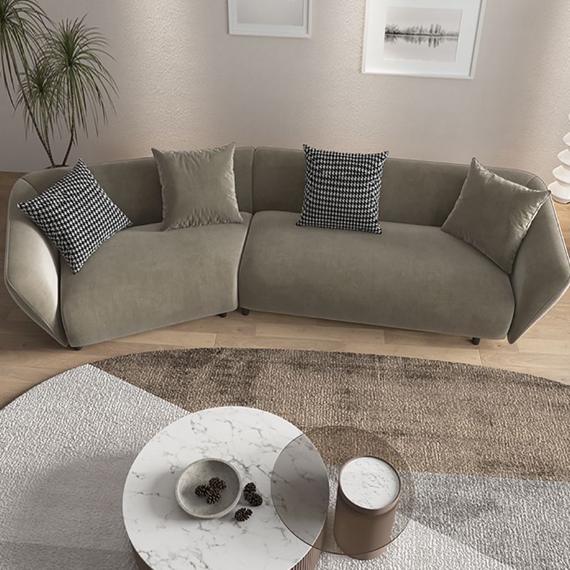 28.3" Linen/Microfiber/Faux Leather Square Arm Sofa& Chaise Lounge for Living Room Clearhalo 'furn' 'furn_sectionals' 'Furniture' 'furniture_sectionals' 'kitchen' 'kitchen_sectionals' 'Living Room Furniture' 'Sectionals' 1200x1200_90894ea6-9da7-40d0-983a-669efcfd9dd6